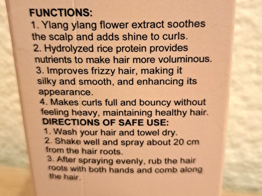 Prodotti per capelli: Hoegoa Volumizing Curl Spray - Lockenspray neu – Nuovo e nell'imballaggio originale da S-chanf venduto da fuffi15 4