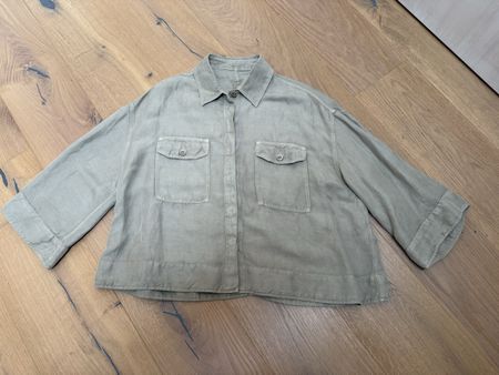 Jacke, 120 Lino, Grösse S, beige/hellbraun