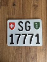 Motorradkontrollschild inkl. Kennzeichenhalterung