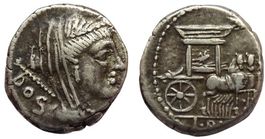 L. Rubrius DOSSENUS AR Denarius (87 BC) – Triumphal chariot