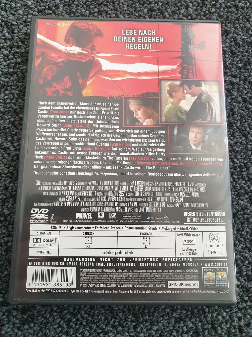 Tutti i DVDs: THE PUNISHER (4425) – Usato da Ruswil venduto da M71 1