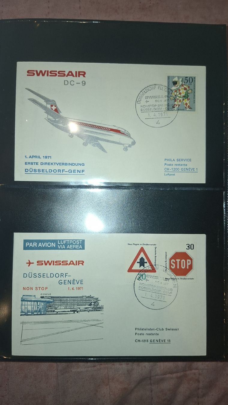 Tutti i francobolli: Swissair / Flugbelege 80Stk. – Usato da Balgach venduto da SIMEON27 5