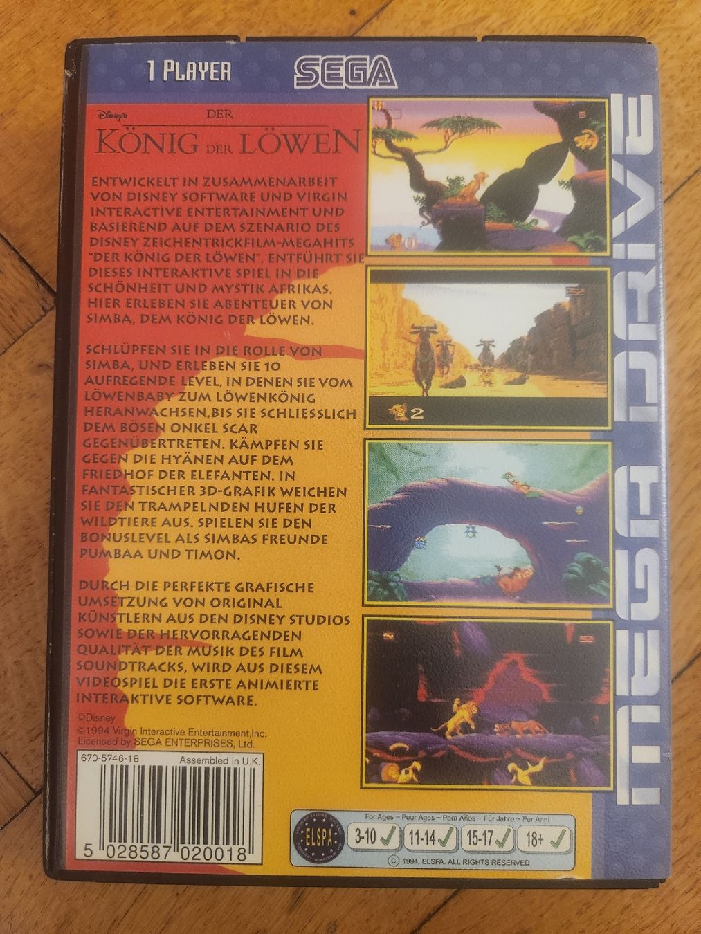 Sega Spiele: Der Köning de Löwen CIB quasi Mint – Gebraucht aus Territet von Cenh 1