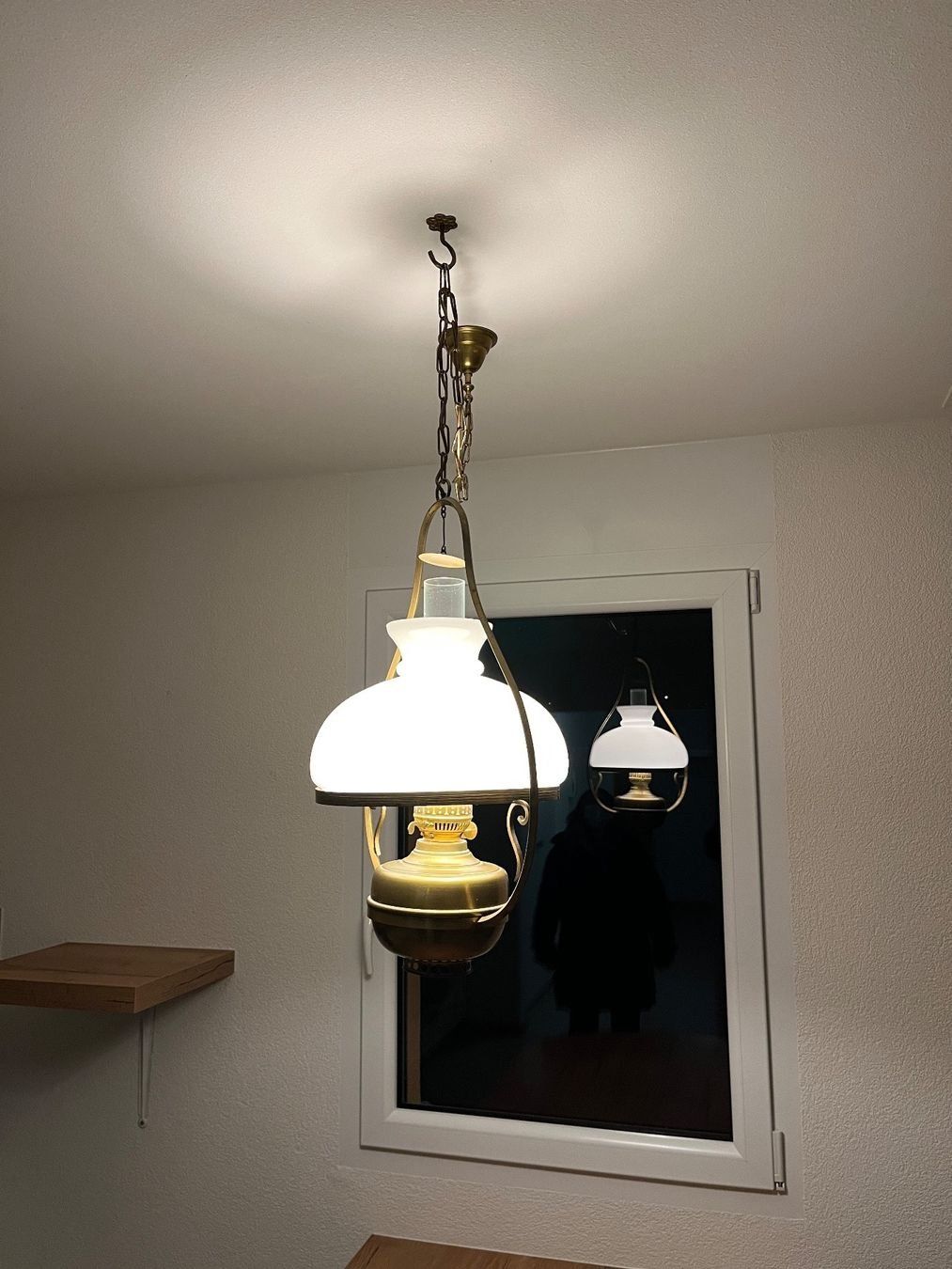 Lustres & lampes de plafonds: Lampe opaline laiton – D'occasion à Marin-Epagnier par LesEscaliers 1