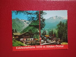 AK Austria Sölden Tirol Edelweisshütte Stempel