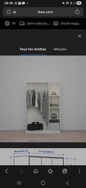 Ikea Armadi: Armoire blanche Kleppstad Ikea occasion – Usato da Neuchâtel venduto da syr_v6t5 1