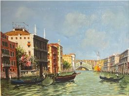 Luigi LANZA (1860-1913) Gemälde Venedig