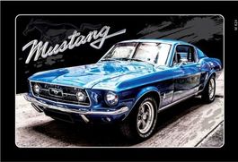 Blechschild-FORD MUSTANG BLAU