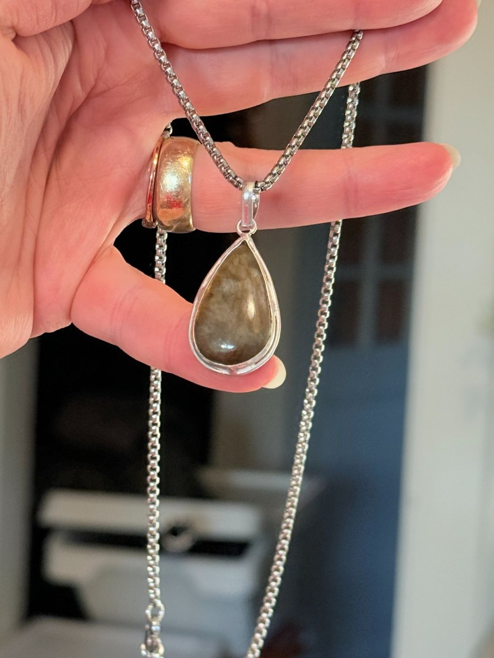 Catenine: Collier élégant avec Labradorite véritable, neuf! – Nuovo e nell'imballaggio originale da Genève venduto da AGBERG 6