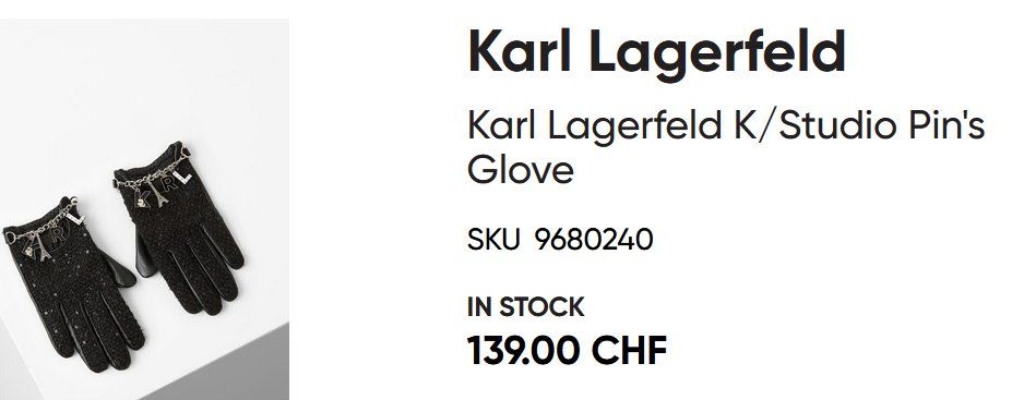 Karl Lagerfeld Guanti & manicotti: Karl Lagerfeld Handschuhe / gants – Usato da Collonges venduto da arashee 4