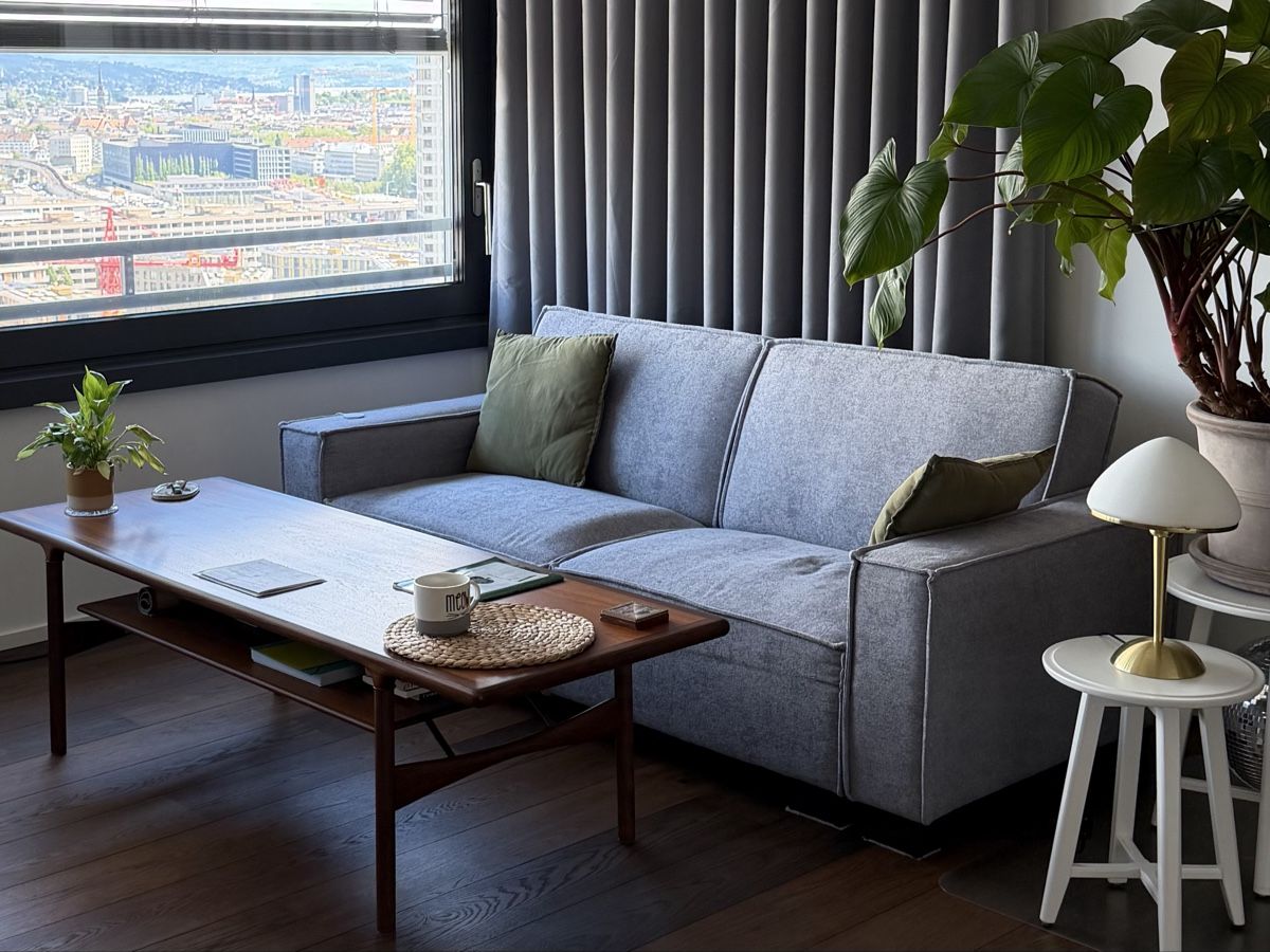 Sofas: Komfortables klappbares 2er-Sofa in Grau 210cm – D'occasion à Zürich par mic_pwc6
