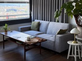 Komfortables klappbares 2er-Sofa in Grau 210cm