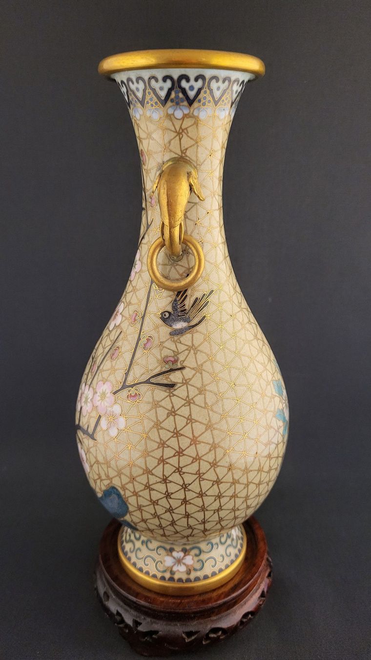 Vasen & Gefässe: Cloisonné Vase mit Elefanten-Köpfen – Gebraucht aus Basel von spinne02 5