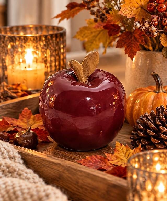 Toutes les décorations: Herbstdeko: Apfel aus Keramik – Neuf (Voir description) à Oppligen par Minky
