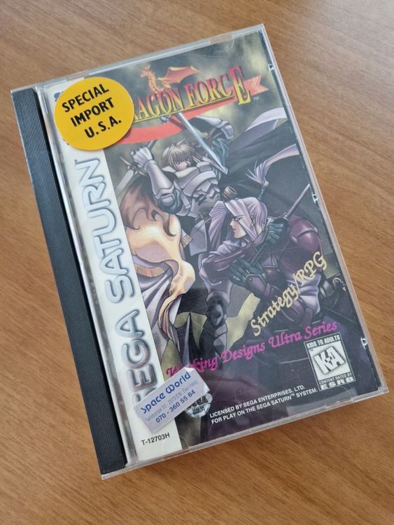Jeu Dragon Force Sur Sega Saturn, Bon état, Version Avec Marque Blanche Sur Livret