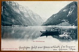 Klönthalersee - Pêcheurs sur le lac  1905