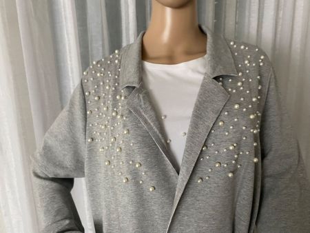 RARITÄT - edle AMY VERMONT Longjacke mit Perlen, 46