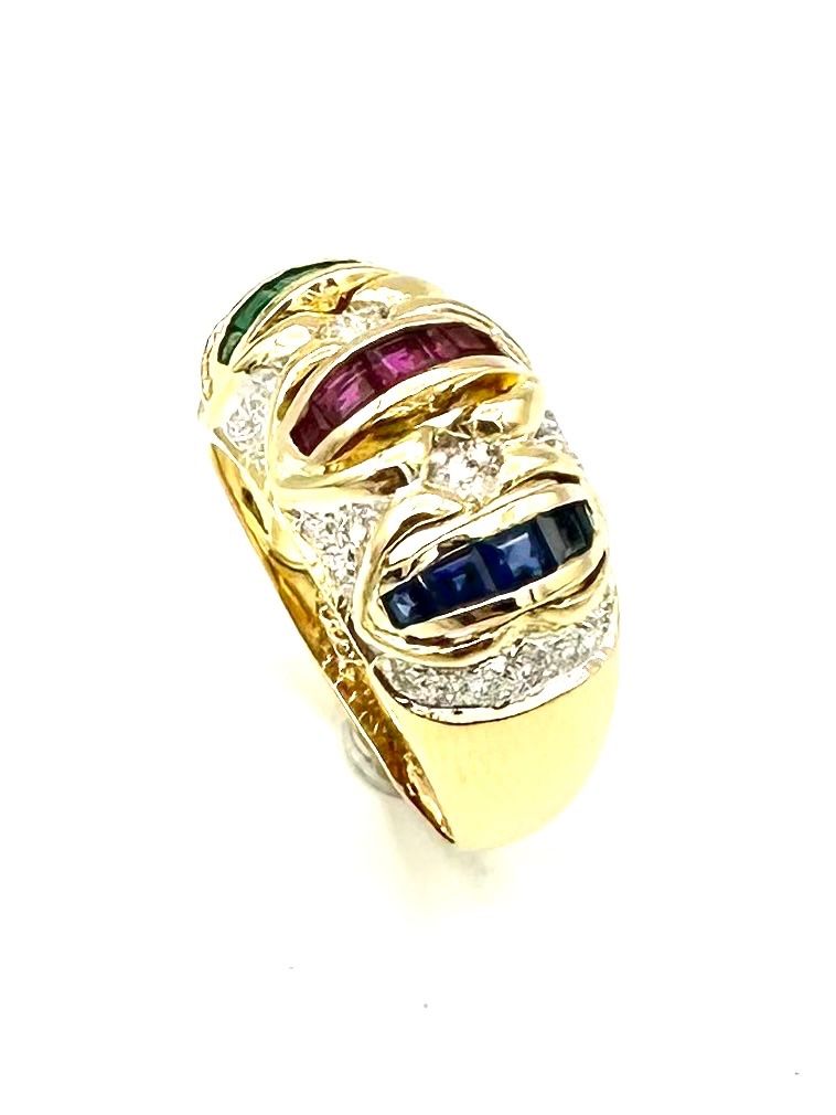Bagues: Bague "Tutti Frutti" or jaune 18K – D'occasion à Renens VD par Diademe.sarl 2