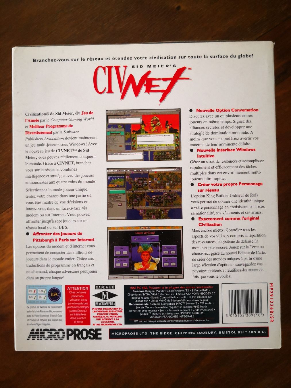 Spiele: Sid Meyer's Sid Net de Microprose, PC Big Box – Gebraucht aus Peseux von CatiArt 1