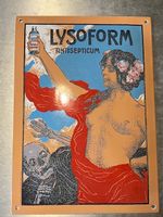 emailschild lysoform antisepticum 1970 , entwurf um 1915