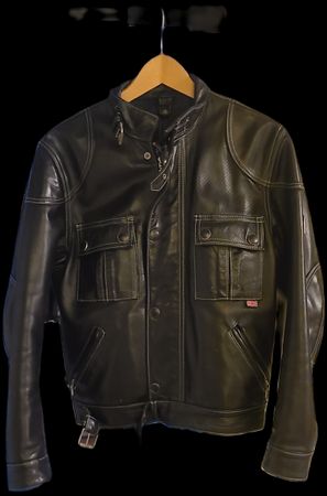 Belstaff Lederjacke Leder Jacke Schwarz Gr.42 Echtleder