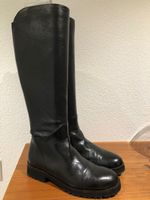 Schwarze Damen Lederstiefel, Grösse 37, in- Top Zustand!