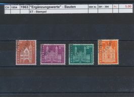 1963 "Bauten - Ergänzungsmarken", ET - Stempel