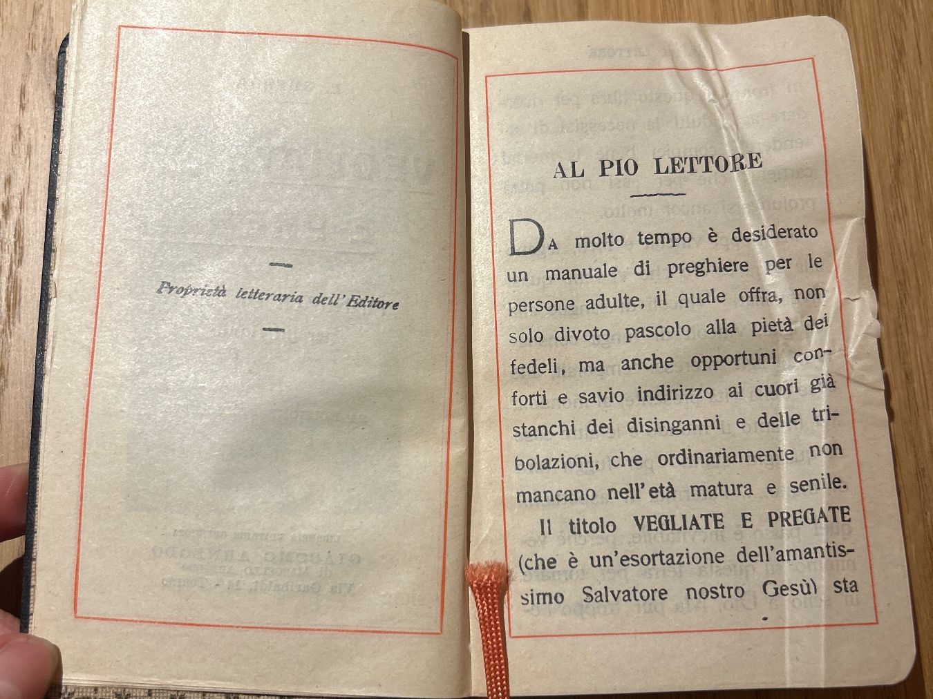 Libri: Livret de prières antique "Vegliate e pregate" – Usato da Lausanne venduto da TelmaLouise70 8