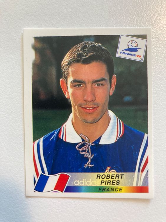 STICKER M Robert PIRES EQUIPE DE FRANCE 98 Panini POSTER