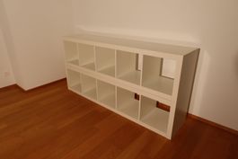 2× IKEA Expedit Regal 5×1 weiss+Kallax-Schubladeneinsatz neu