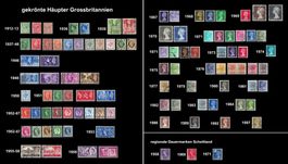 1912-1997, gekrönte Häupter Grossbritanniens, 99 Briefmarken