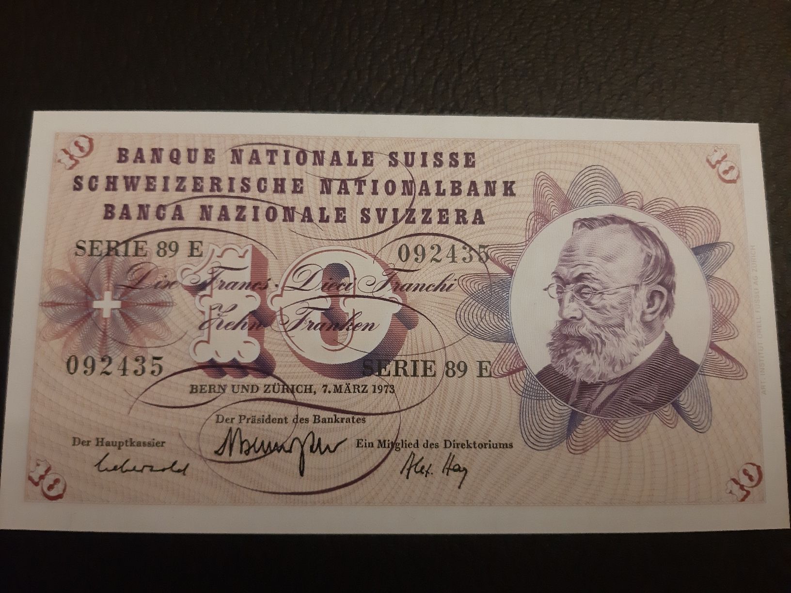 Banconote: 10 Fr. Note. Bankfrisch. – Nuovo e nell'imballaggio originale da Schattdorf venduto da epp_db95
