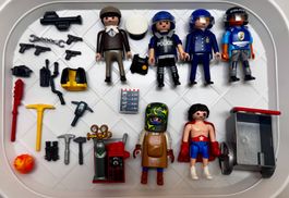 Playmobil Polizei, Schweisser, Boxer und Zubehör