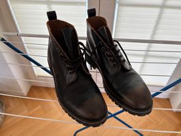 Hudson London Herren Boots Gr.42 Leder Dunkelbraun