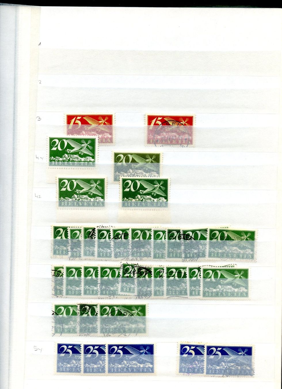Alle Briefmarken: 1 grosse Sammlung Flugpost / postfrisch/Falz/gestempelt – Gebraucht aus Steffisburg von Charlamov