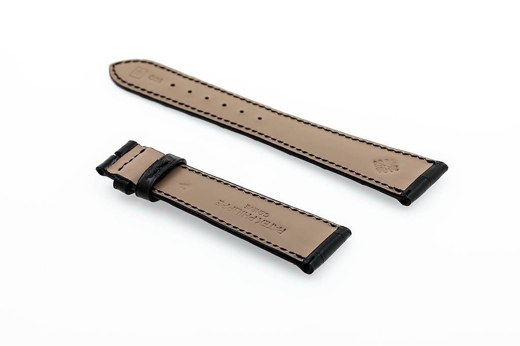 Patek Philippe black leather strap 21mm NEW (Neu (gemäss