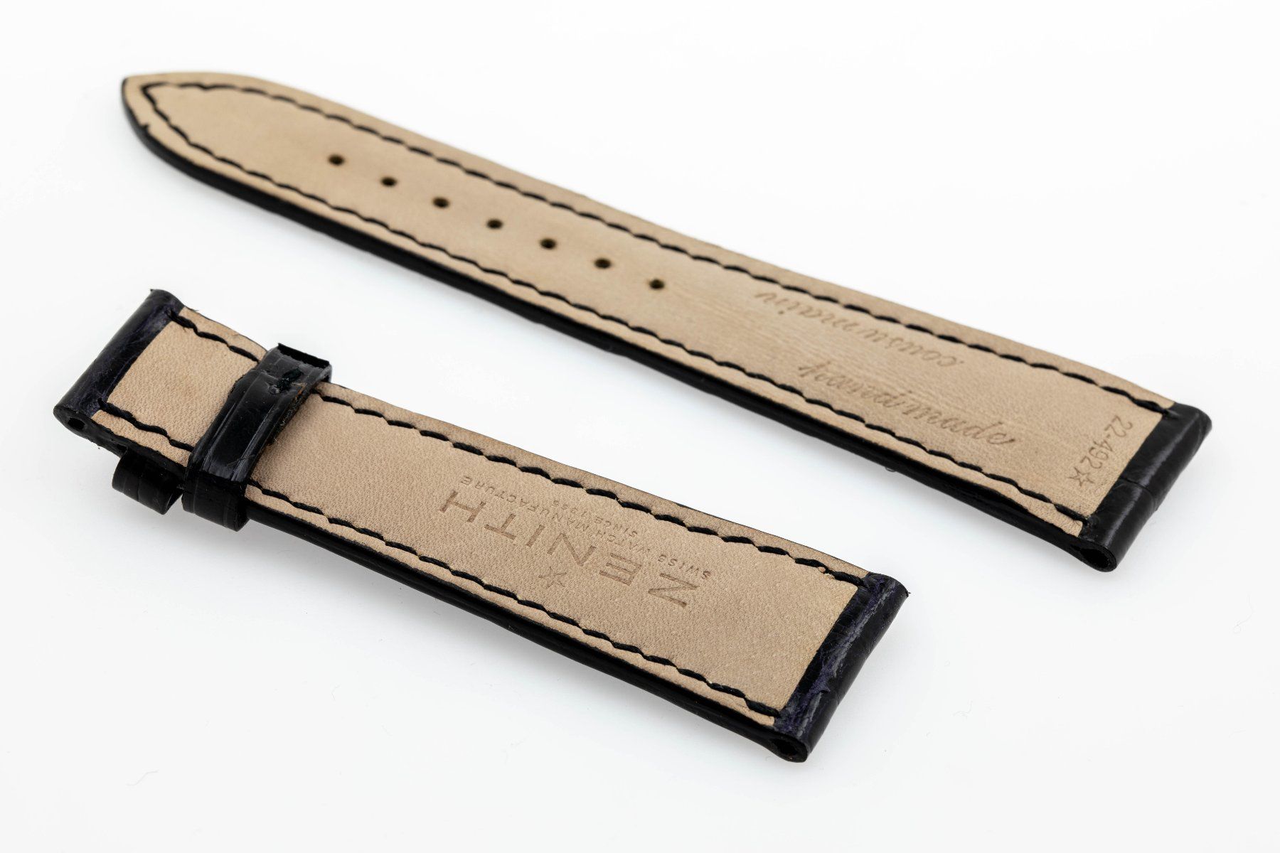 Bracciali & Braccialetti: Zenith black shiny alligator strap 22mm NEW – Nuovo (secondo la descrizione) da Epalinges venduto da bracelet123 1