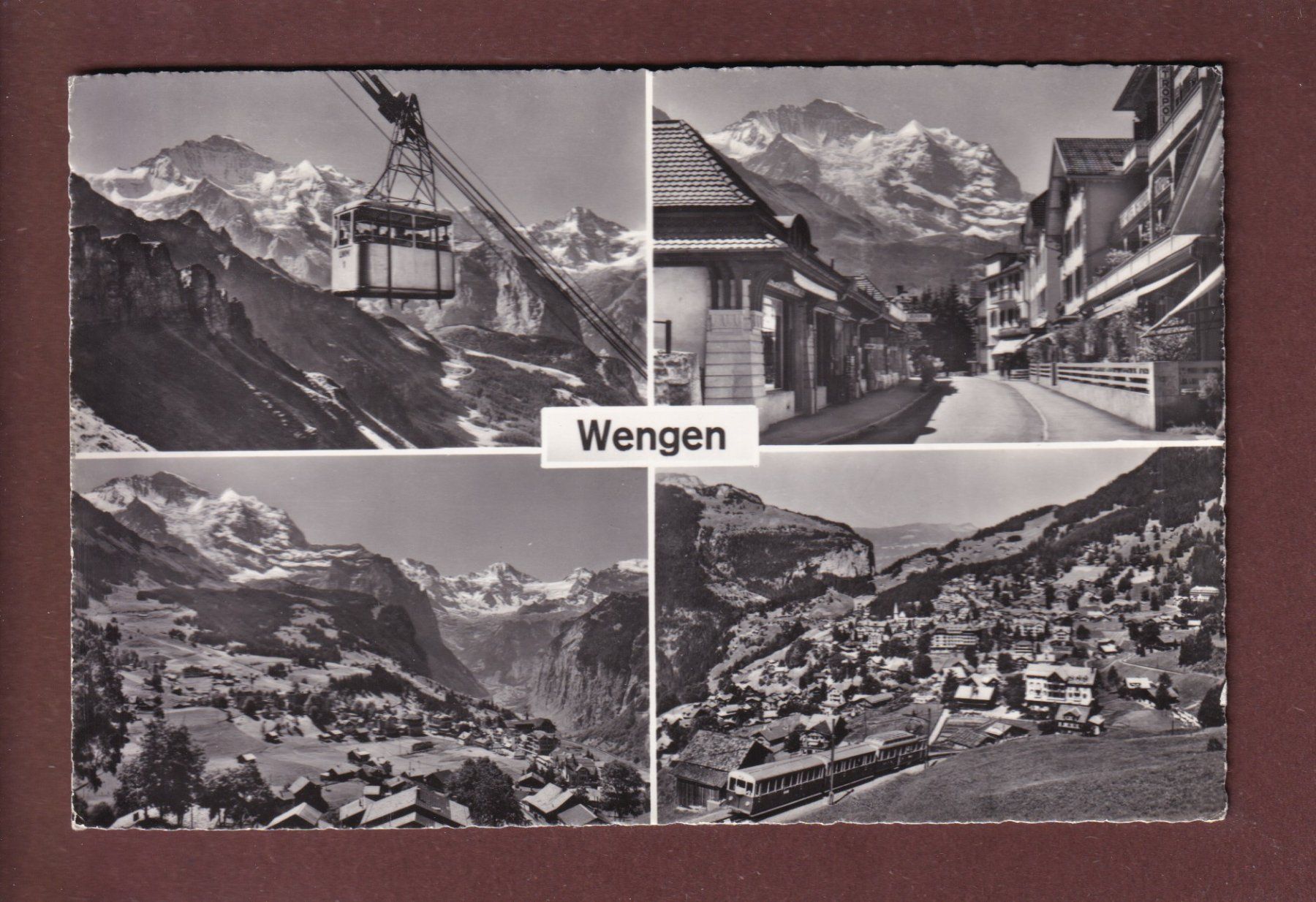 Cartoline postali: WENGEN - 4 Bilder - 1965 – Usato da Pully venduto da nicecards