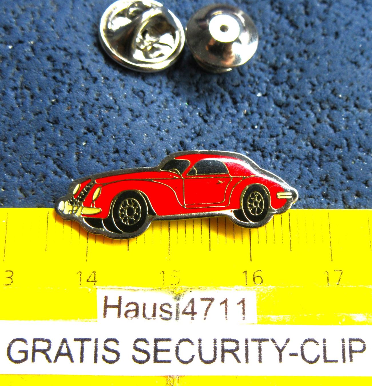 Placchette & Badge: OLDTIMER AUTO PIN GLASIERT ALFA? ODER? MIT SECURITY-CLIP – Usato da Ettingen venduto da Hausi4711