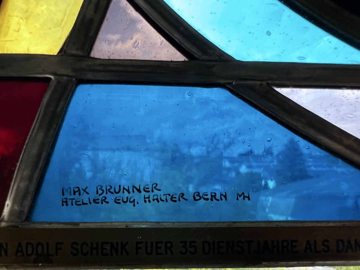 Autres antiquités ou arts: Wappenscheibe Glaskunst Atelier Halter Bern – D'occasion à Neuenegg par Magosaurus 1