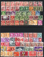 Lot Vollstempel auf CH-Marken ca. 1908-1960