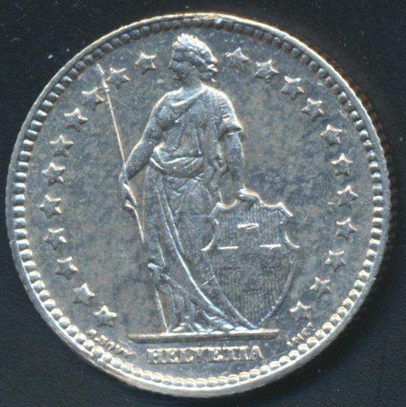 Tutti le monete: 1 Fr. 1904 -unz   rar – Usato da Roggwil BE venduto da Stampdealer3 1