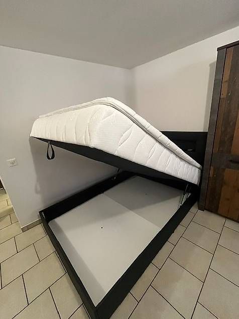 Conforama Letti: Lit avec coffre de rangement 120 cm x 200 cm – Usato da Fribourg venduto da tettamanti.viola 2