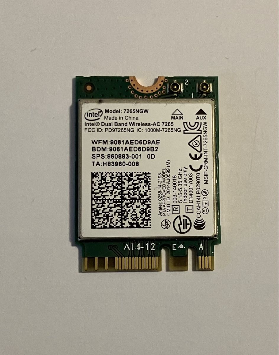 Intel Componenti elettronici: intel WLAN Karte gemäss Bild – Usato da lyssach venduto da fisch40