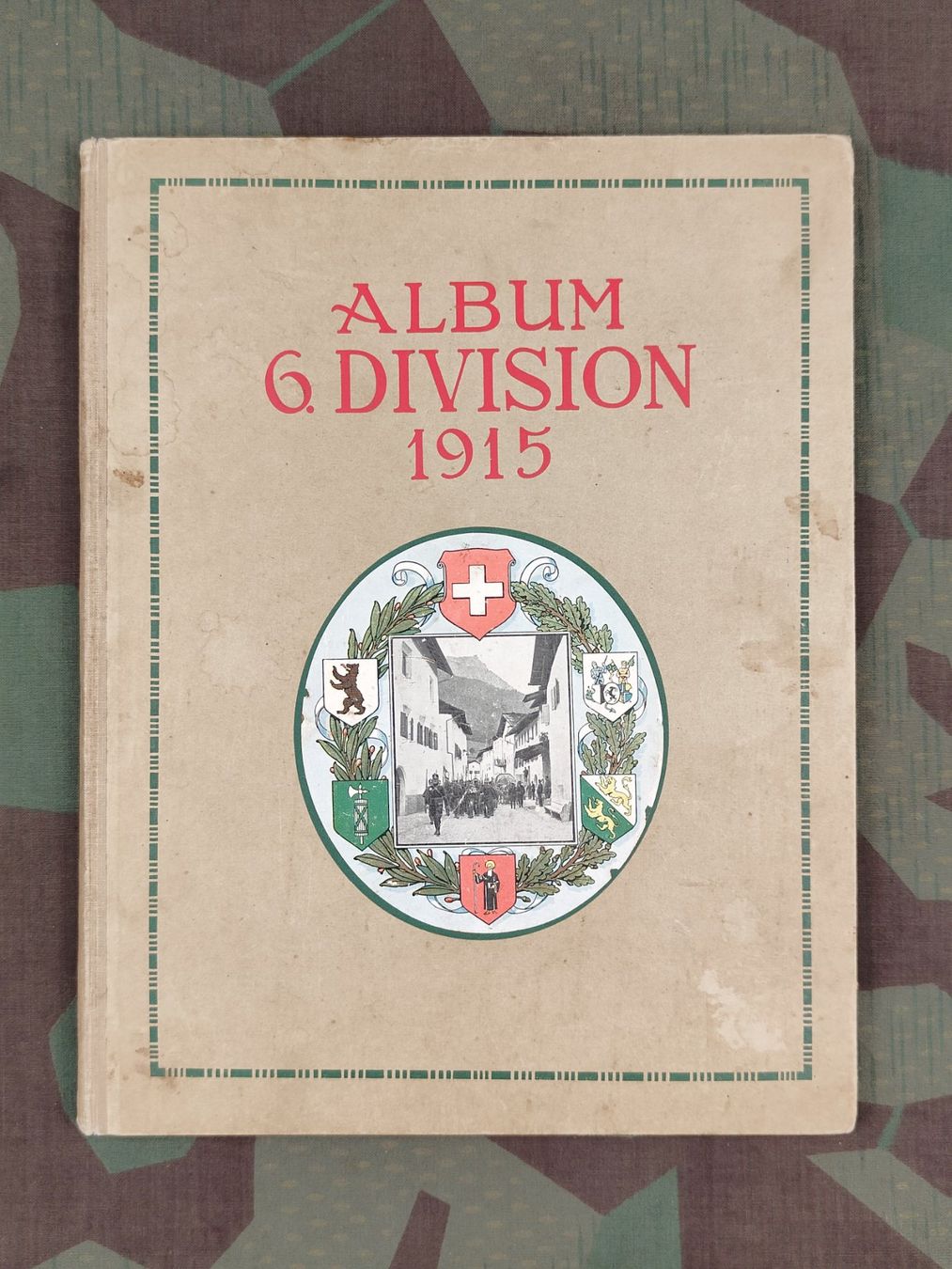 Schweizer Armee Uniformi: Album 6. Division 1915, mit Widmung – Usato da Bauma venduto da SwissMilitaria