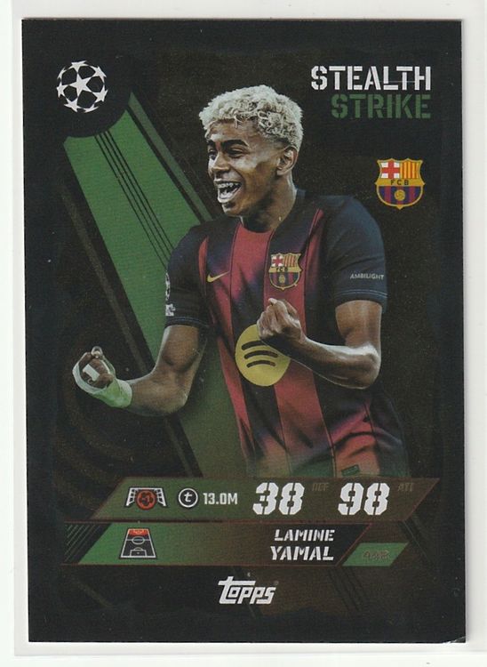 Topps Match Attax CL Extra 25/26 Lamine Yamal Stealth Strike (Neu ...