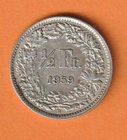 1/2 Franken, Jahrgang 1959, Silber