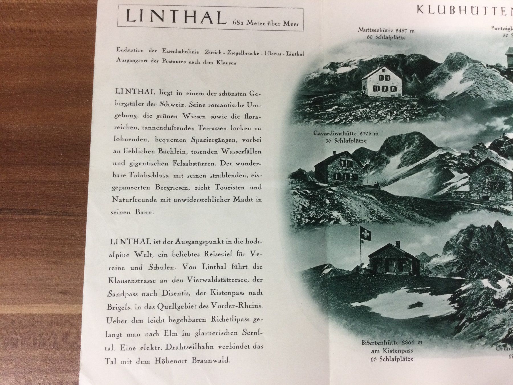 Cartoline postali: Alter gebrauchter Historischer Prospekt Linthal Glarus – Usato da Wangen SZ venduto da kuriosum12 2