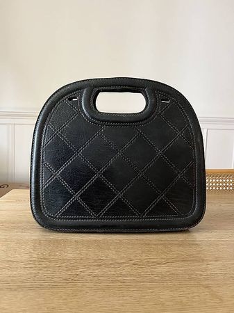 Schwarze Ledertasche Vintage