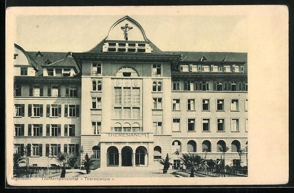 Cartoline postali: Ingenbohl, Töchternpensionat Theresianu – Usato da Berlin venduto da bartko-reher